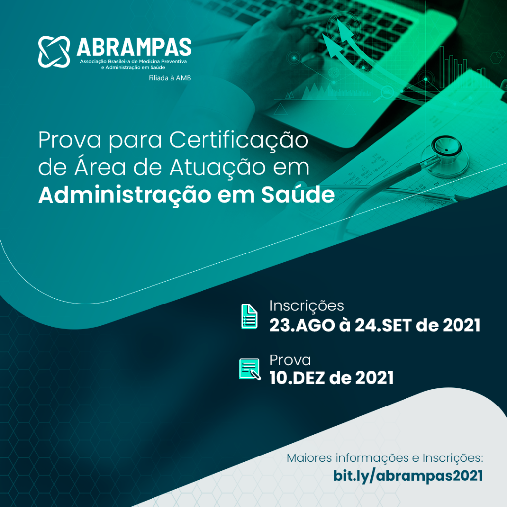 Confirmadas datas das provas de especialidades da ABRAMPAS 2021